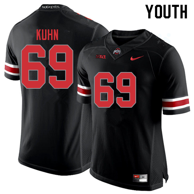 Ohio State Buckeyes Chris Kuhn Youth #69 Blackout Authentic Stitched College Football Jersey